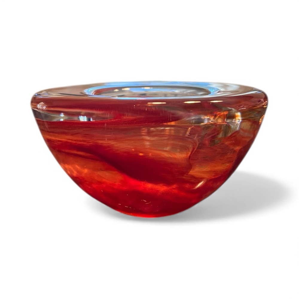 KOSTA BODA Orrefors Swirl bowl votive art glass collectible ANNA EHRNE Swedish